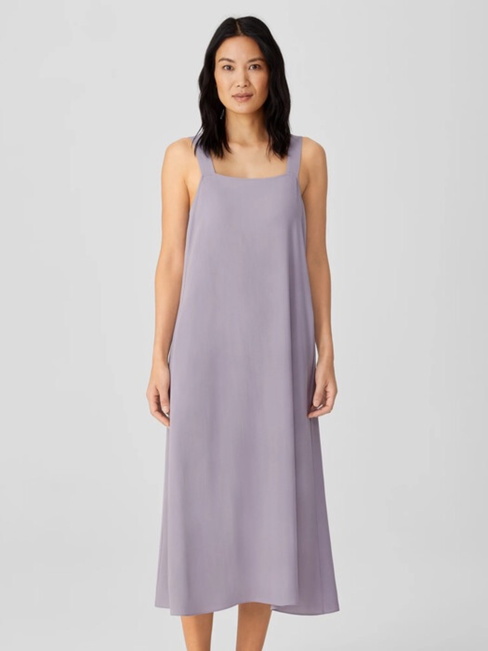 Eileen Fisher Georgette Crepe Silk Dress